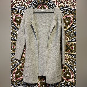 Sioni Gray Long Sleeve Chunky Knit Cardigan Women's Size S